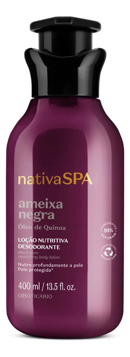 Loção Hidratante Desodorante Corporal Nativa Spa Ameixa Negra 400ml