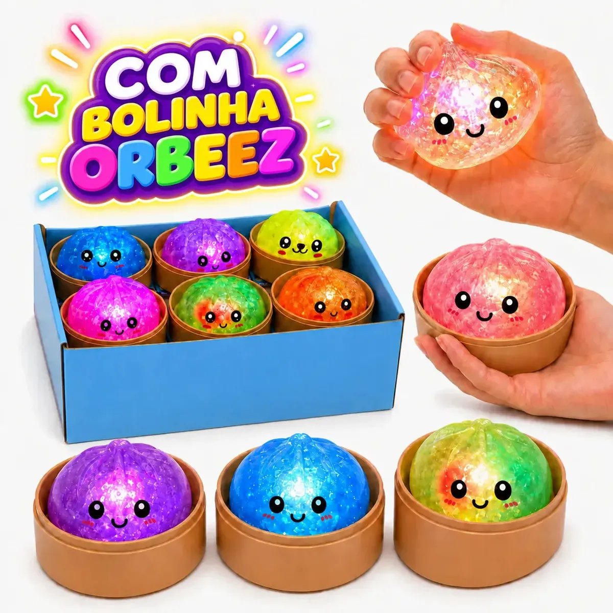 Taba Squishy Surpresa Raro com Orbeez e Antistress Popsy