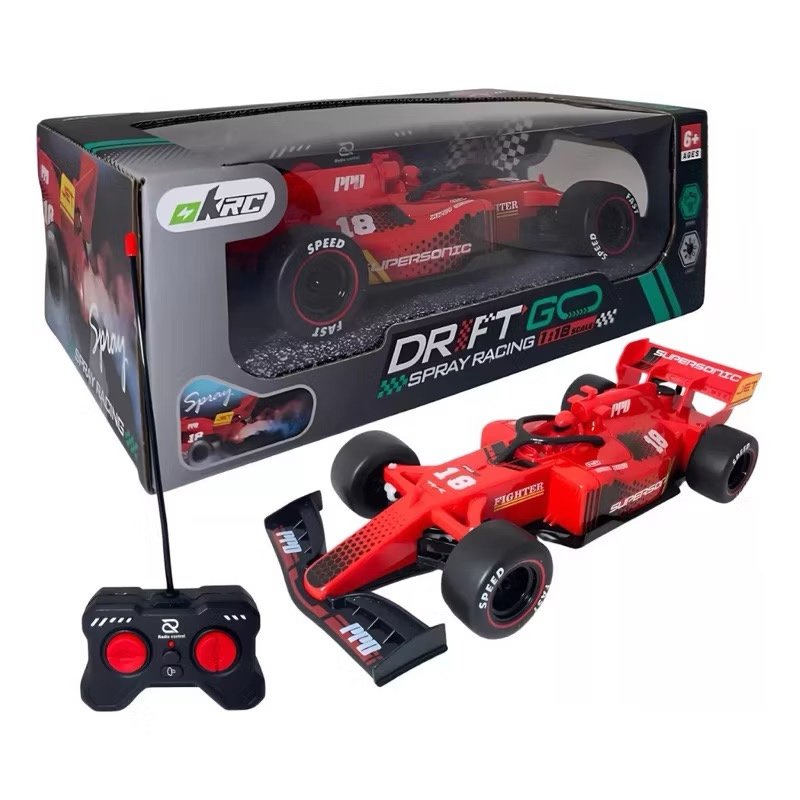 Carrinho de F1 de Drift com Fumaça e LED Recarregável