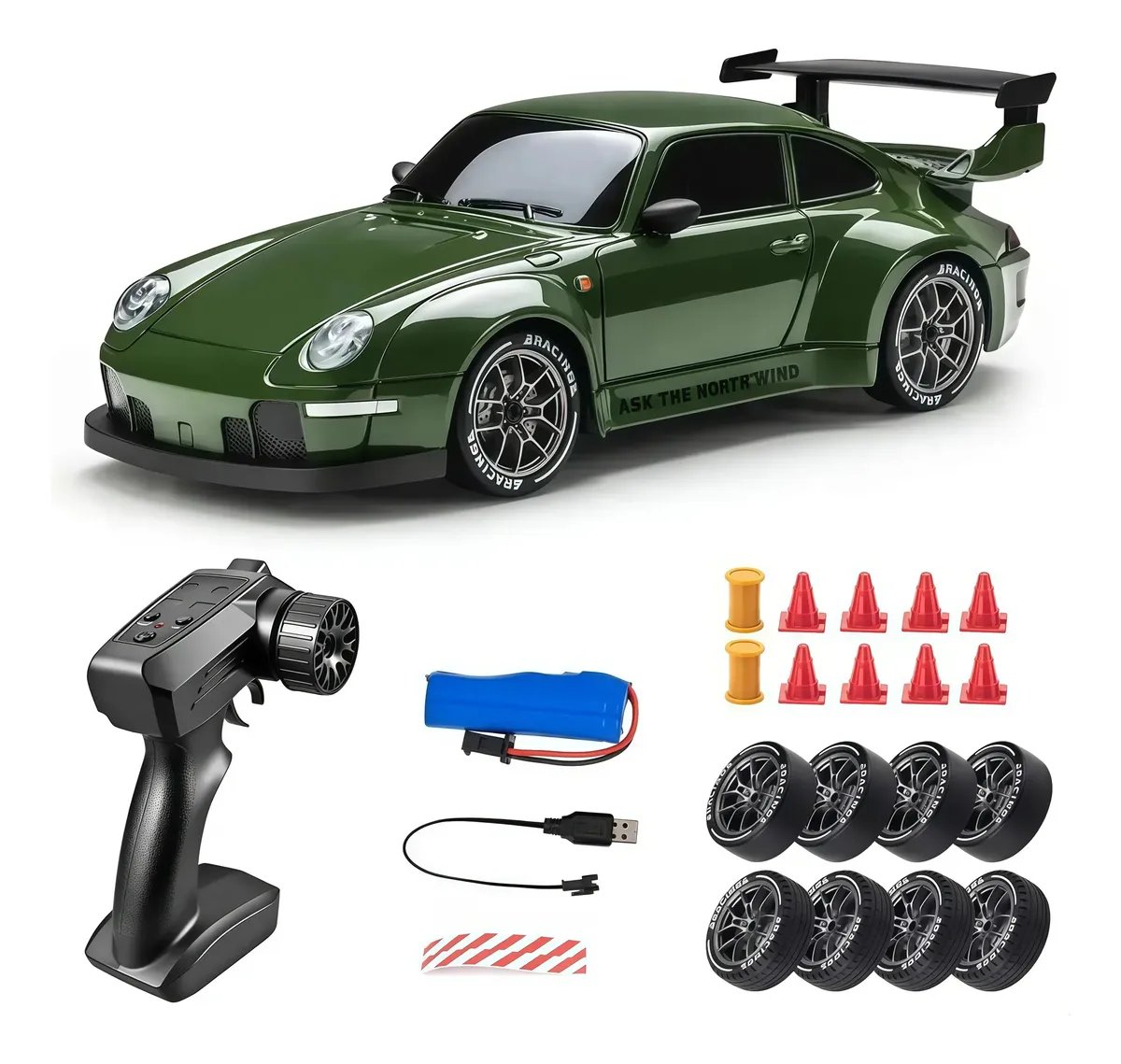 Review Técnico: Carrinho RC Drift 4WD Recarregável Verde - Alta Performance Acessível
