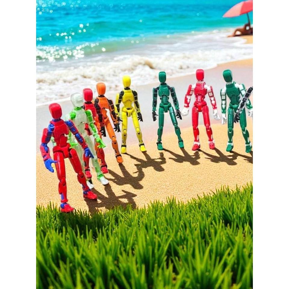 Kit 3 Bonecos Robô Dummy 13 Articulados 13cm Brinquedo Educativo