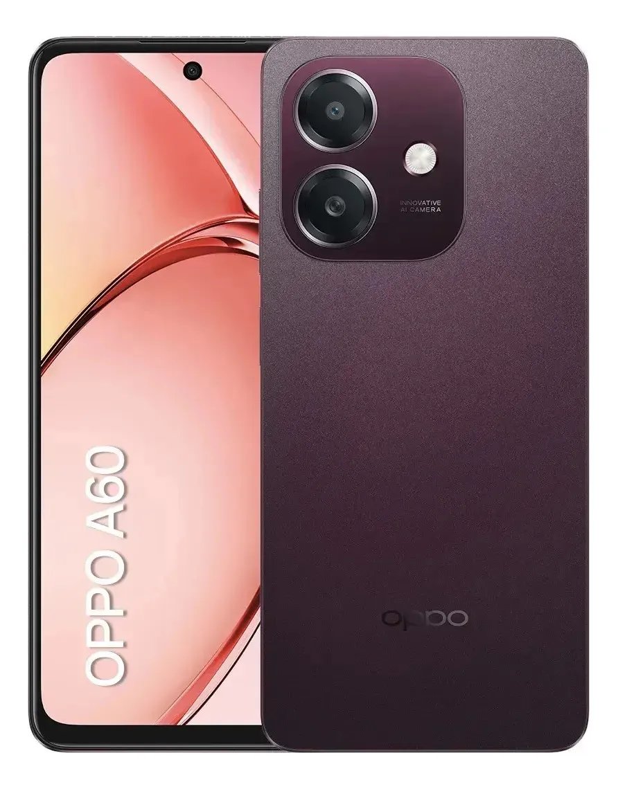 OPPO A60 Vinho: Desempenho Robusto, Armazenamento Amplo e Estilo Acessível