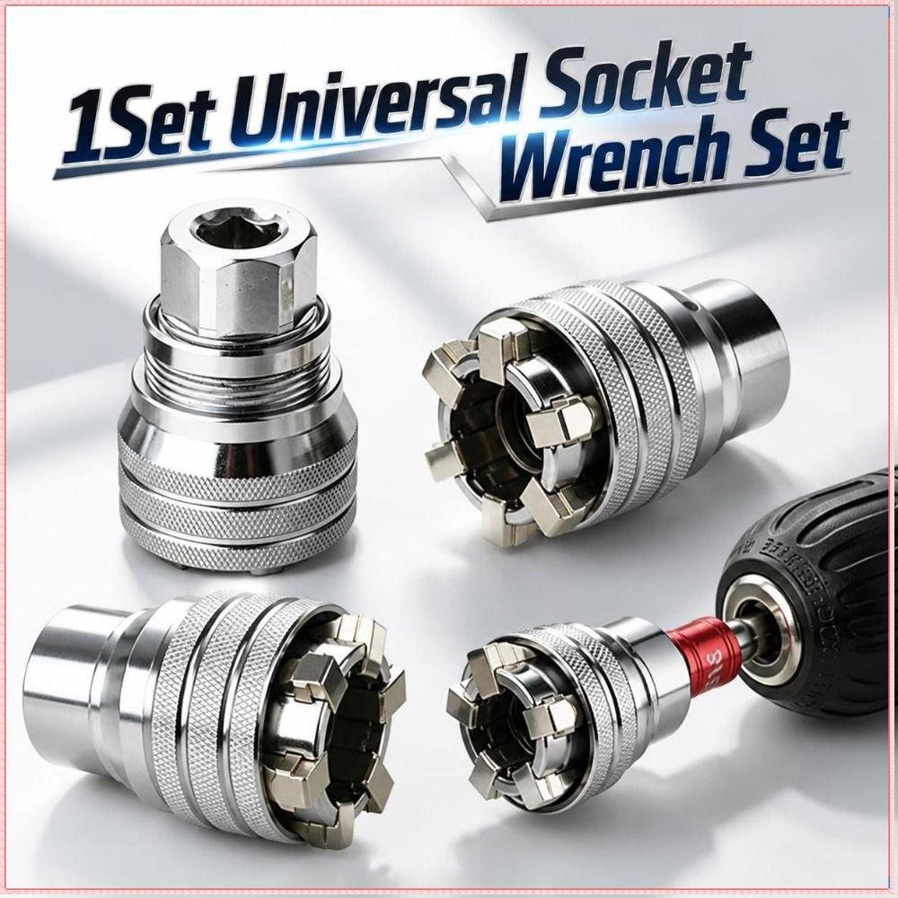 Conjunto de Soquete Mágico Ajustável 10-19mm com Adaptador