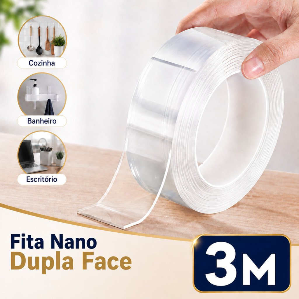 Review Técnico: Fita Dupla Face Nano Transparente Extra Forte de 3 Metros