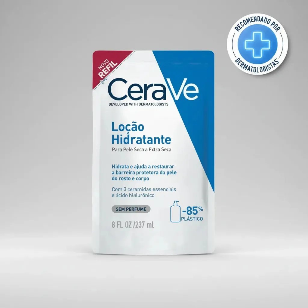 Loção Hidratante CeraVe Refil 237ml para Pele Seca a Extra Seca