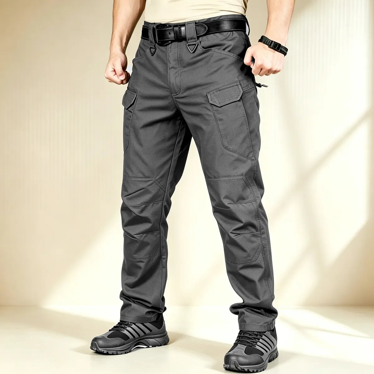 Calça Cargo Tática Masculina Impermeável Ripstop Trekking