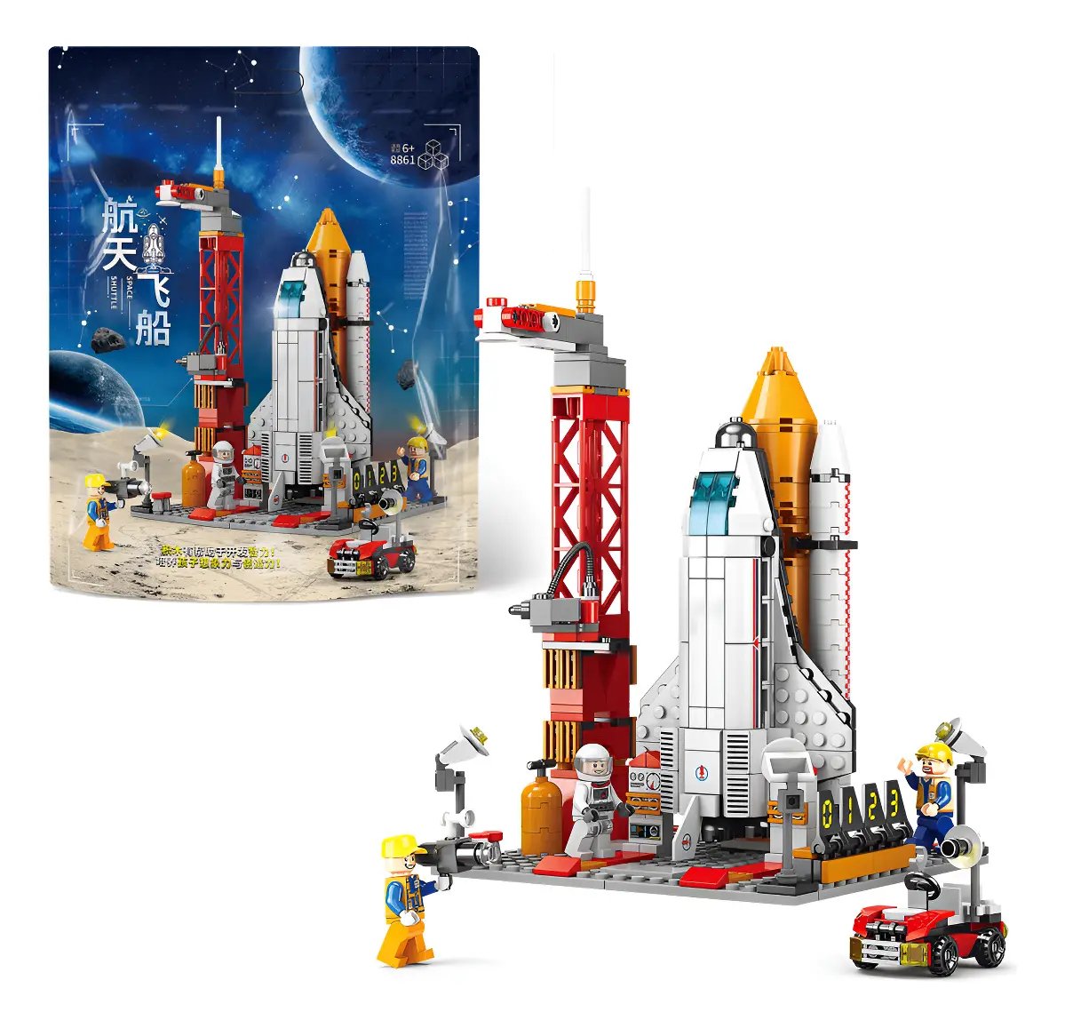 Brinquedo De Blocos Da Nave Espacial De Exploração Espacial 494 Nave Espacial