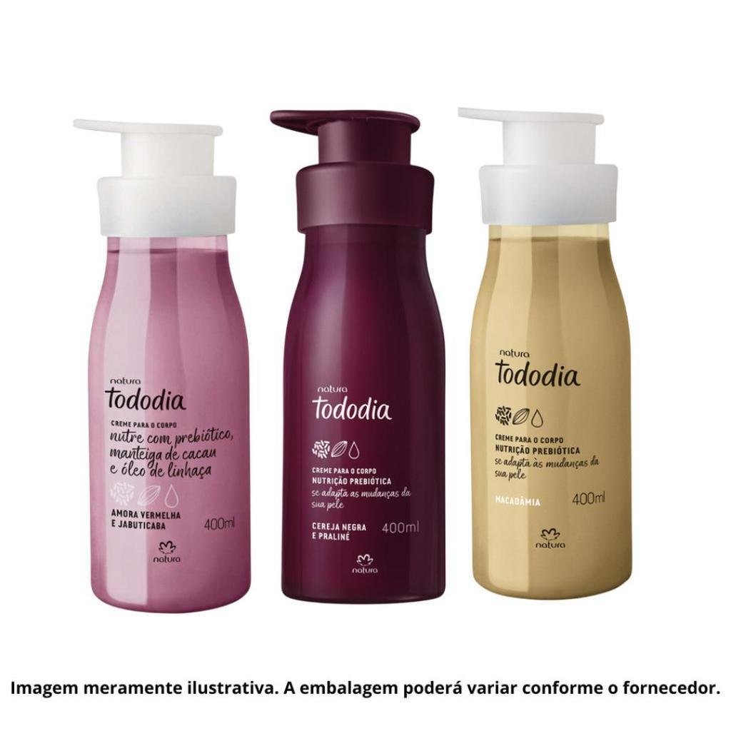 Kit Natura Tododia 3 Hidratantes Corporais 400ml