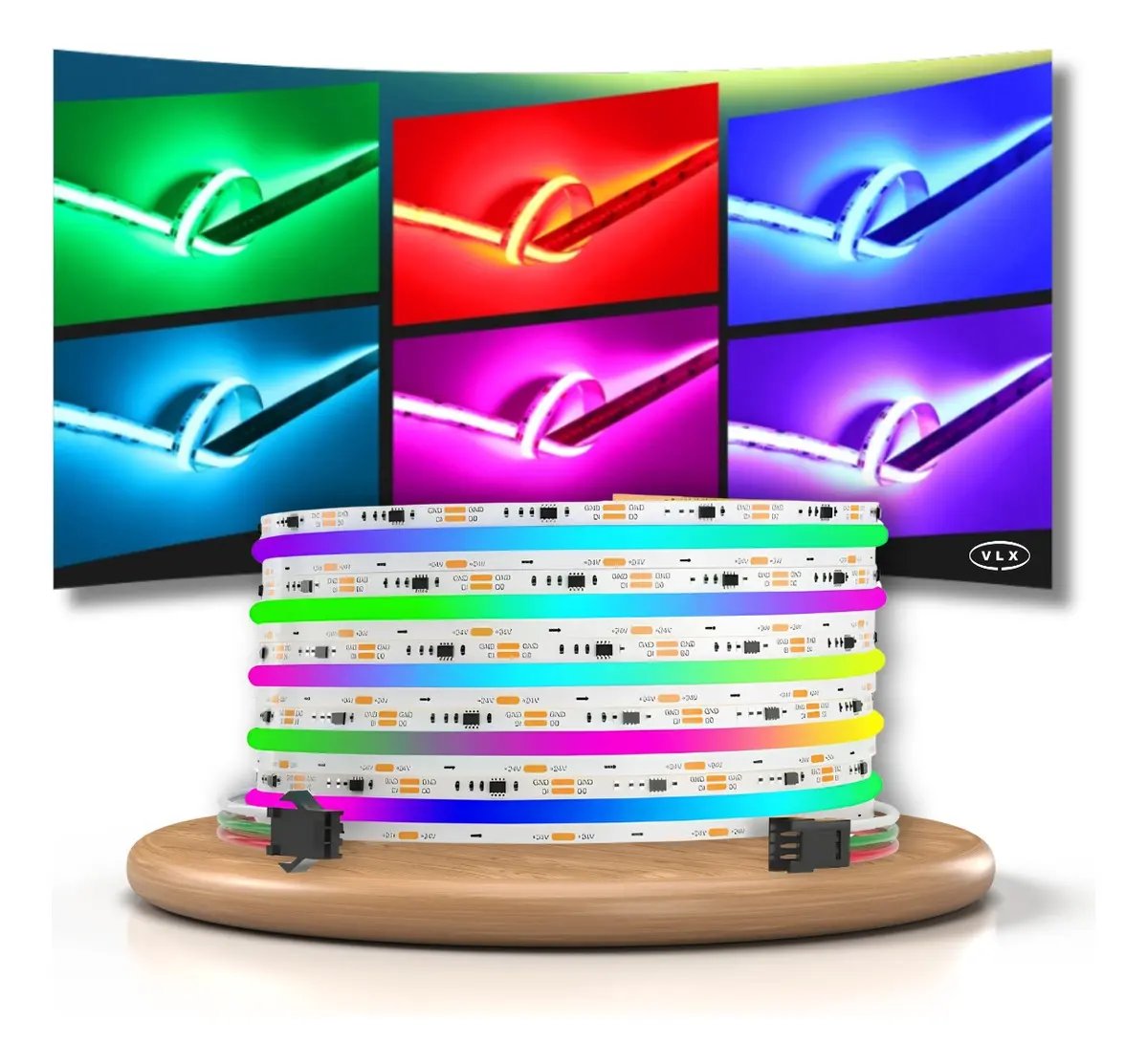 Led Digital Cob Ws2811 Para Perfil Alto Brilho Vlx Rgb