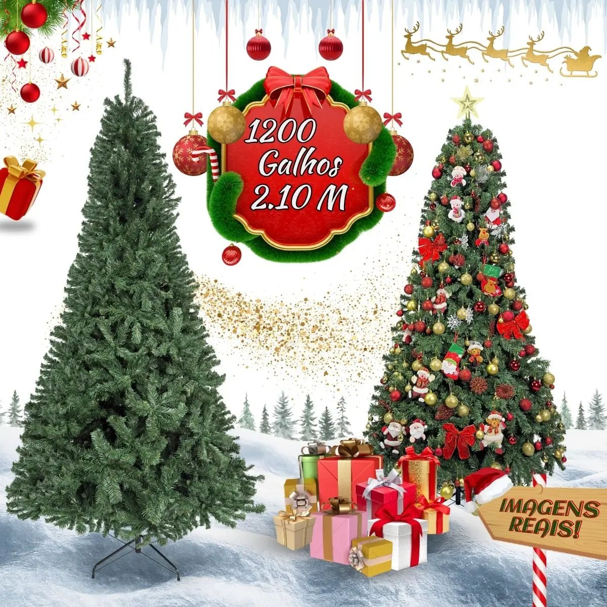 LuvinCo 2,10m: A Engenharia do Luxo em Árvores de Natal