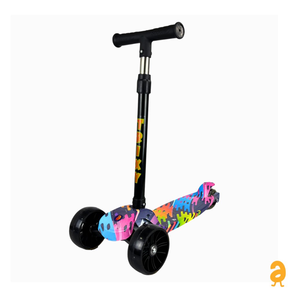 Patinete Infantil Dobrável 3 Rodas LED Trixy Maxi Toys
