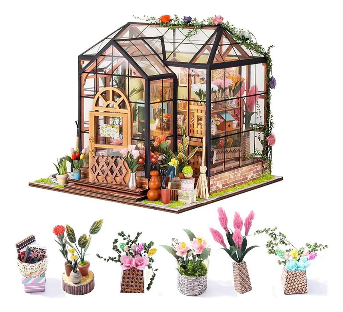 Camewin Sala de Flores DIY: Precisão, Materiais e o Encanto da Miniatura Iluminada