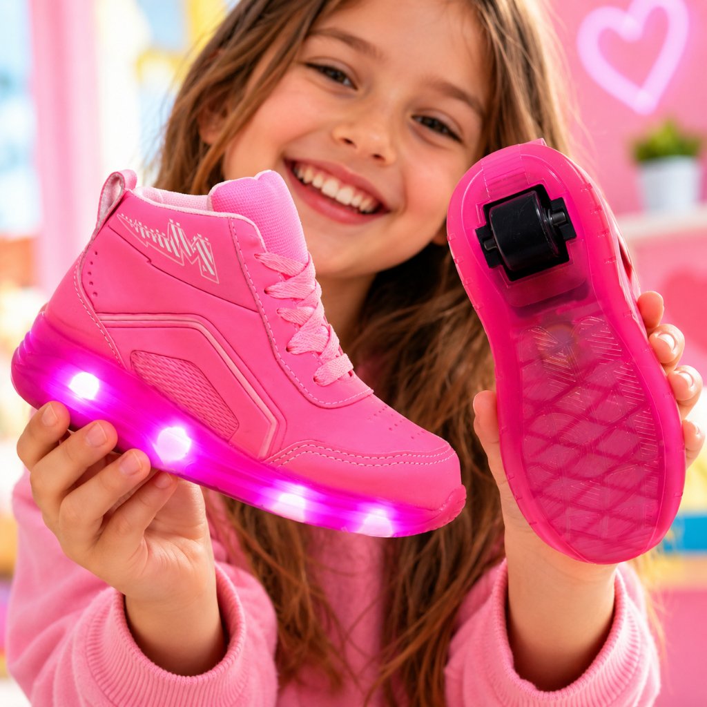 Tênis Infantil com LED e Rodinha Desmontável Premium