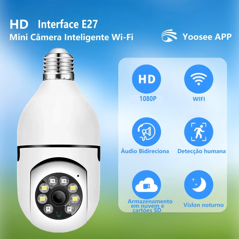 Radar de Compra Analisa: Câmera E27 Wi-Fi – Segurança Acessível e Completa