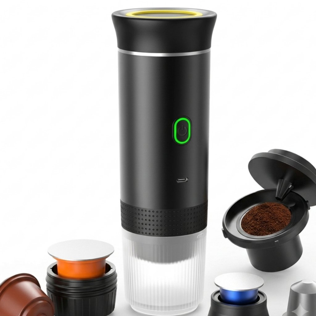 Cafeteira Expresso Portátil Elétrica para Cápsulas e Pó