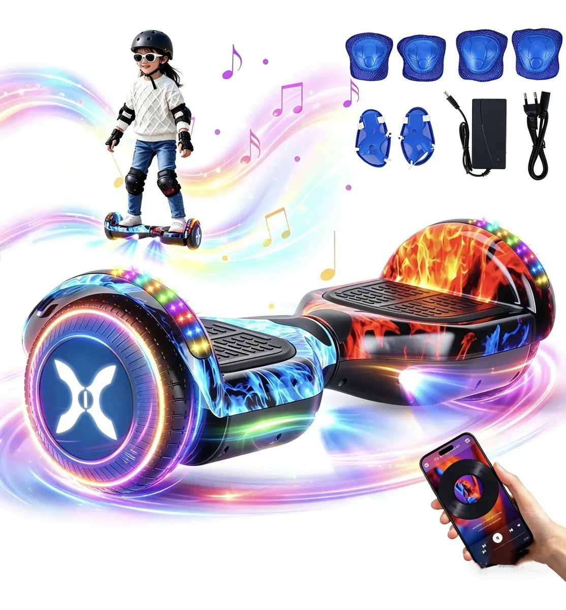 Review Técnico: Hoverboard Gelo e Fogo com Bluetooth e Kit de Acessórios