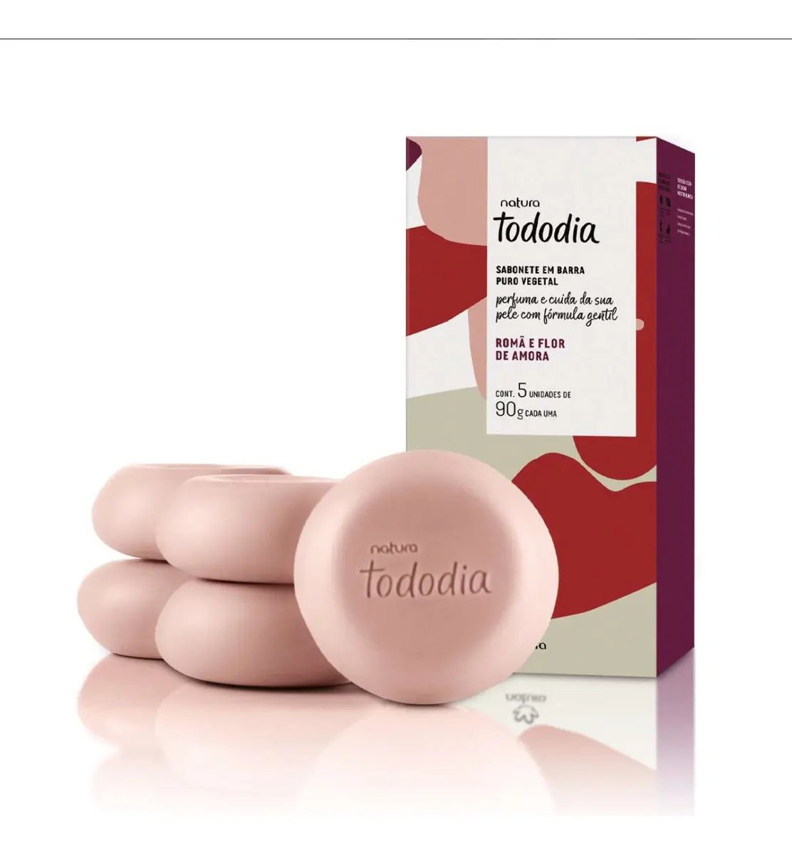 Sabonete Barra Natura Tododia Romã e Flor de Amora 5x90g