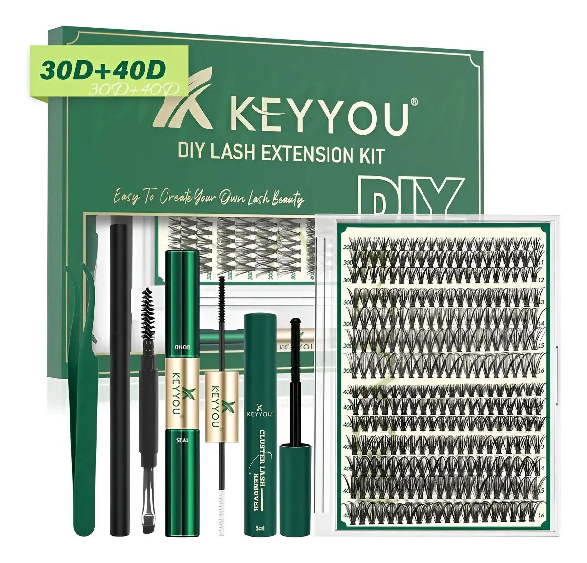 Review Técnico: Kit de Extensão de Cílios Keyyou 30D+40D Curvatura D