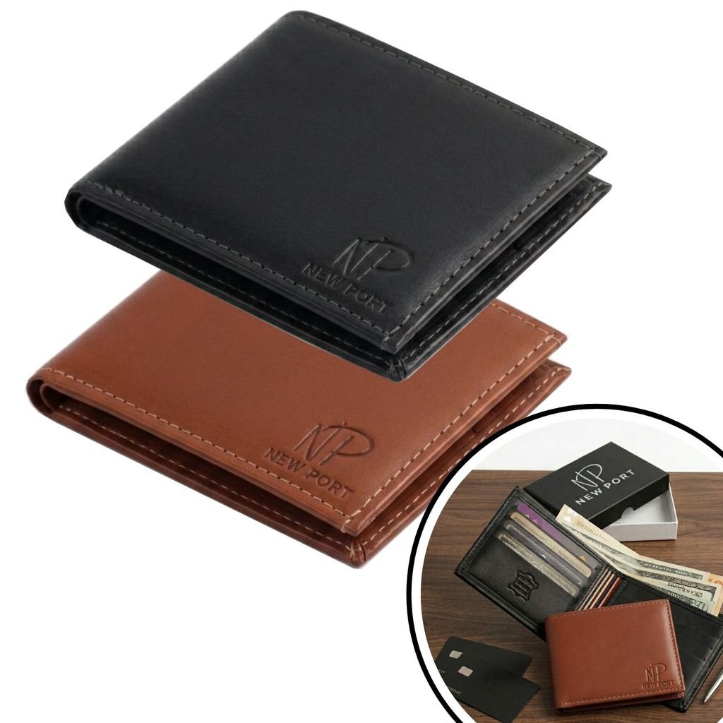 Kit Carteira New Port Luxo: Estilo Slim em Couro Legítimo com Preço de Ocasião