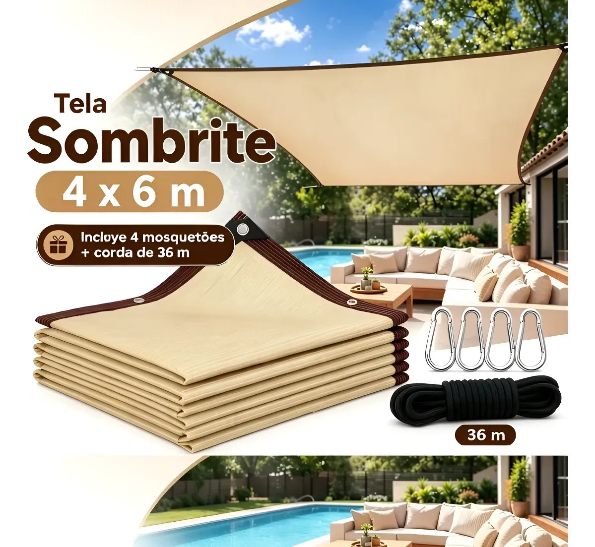Sombrite 90% 6x4m: A Solução Robusta e Econômica para Proteção Solar Otimizada