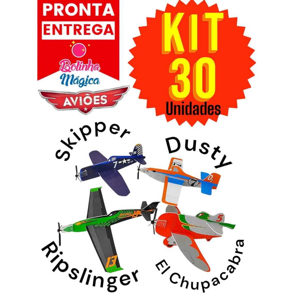 Kit 30 Aviões Planadores de Brinquedo para Festas e Lembrancinhas