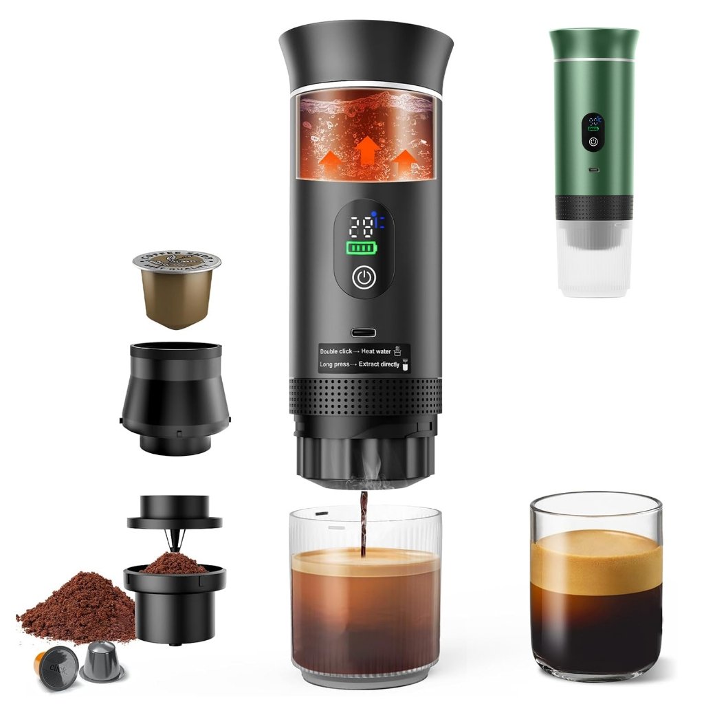 Cafeteira Elétrica Portátil 3 em 1 para Expresso e Cápsulas