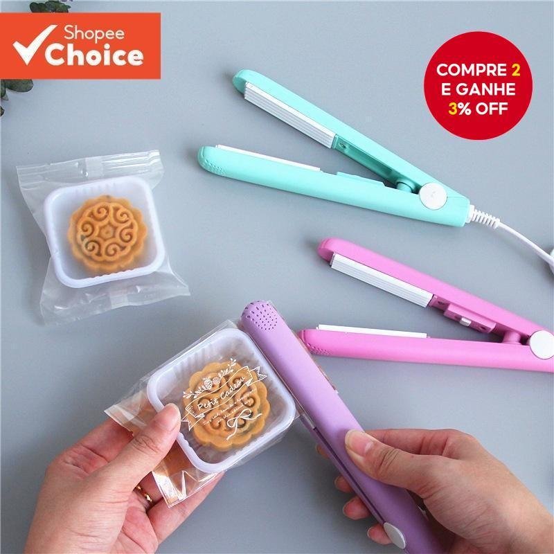 Mini Máquina De Selagem Térmica Portátil , Selador A Vácuo De Alimentos , Embalagem De Impulso De Plástico , Clipes Ba g