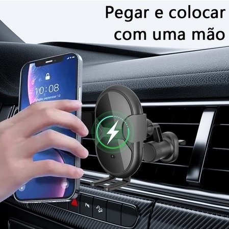 Suporte Veicular Celular Com Carregador Por Indução Sem Fio J2