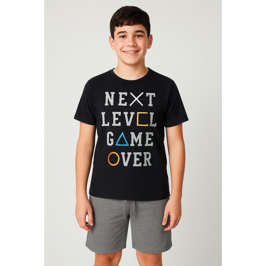 Kit Verão Juvenil Masculino Camisetas e Bermudas 10 a 16
