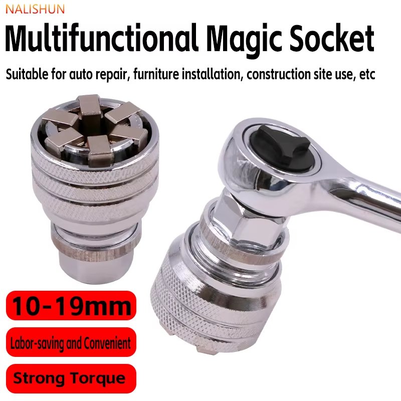 Cabeça de Soquete Universal Mágica Ajustável 10-19mm
