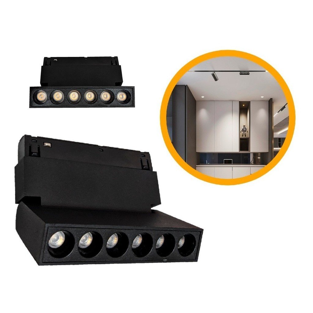 Luminária Pontual Articulada para Trilho Magnético 10W LED