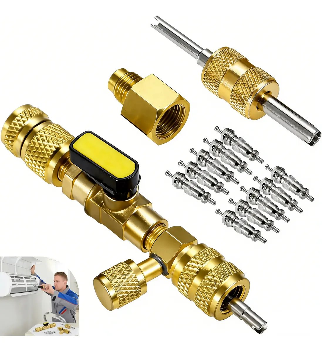Kit Extrator de Válvulas Schrader: Precisão Essencial para Manutenção HVAC