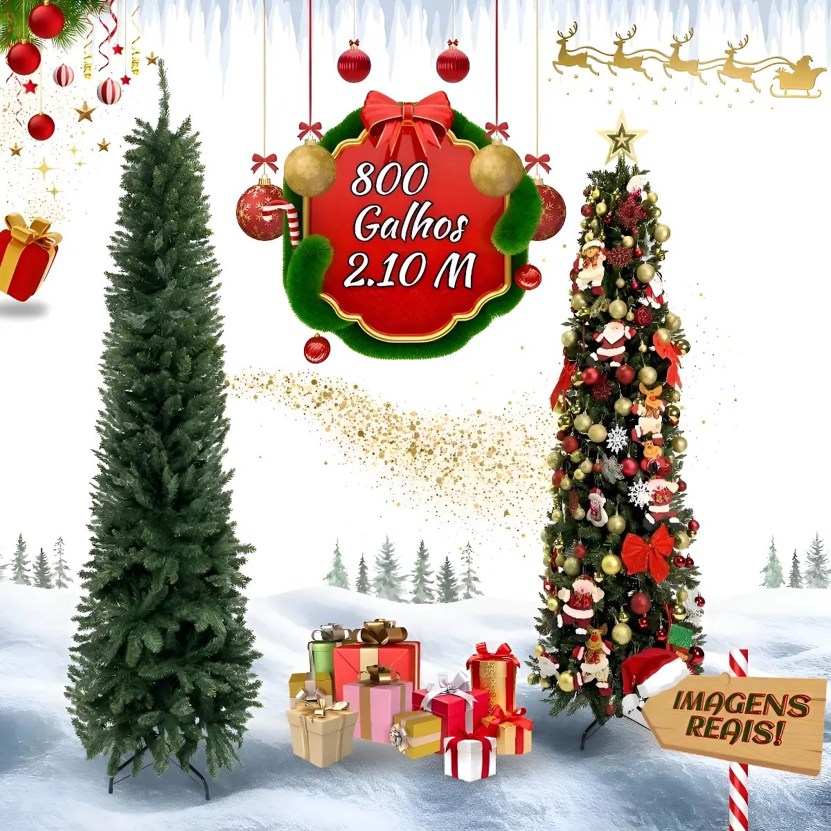 Árvore de Natal Slim 2.10m: Análise Completa da Elegância e Praticidade Premium