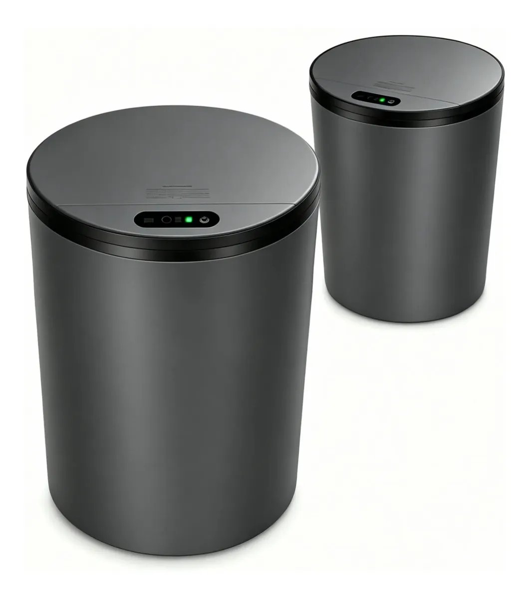 Lixeira Inteligente 16L com Sensor Automático Cinza