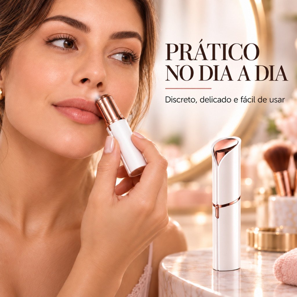 Depilador Elétrico Batom Indolor Portátil Recarregável